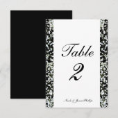 Zwart & Witte Baby's Adem Wedding Table Cards Kaart (Voorkant / Achterkant)
