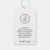 Zwart & Witte Bad & Lichaam Cadeaulabel (Achterkant)