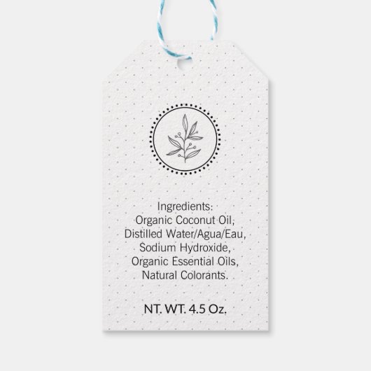 Zwart & Witte Bad & Lichaam Cadeaulabel (Achterkant)