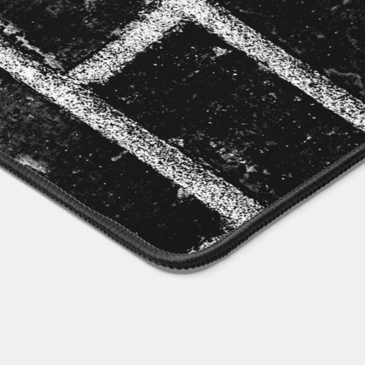 Zwart-witte bakmuur bureaumat (Hoek)
