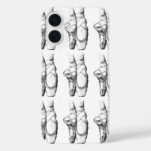 Zwart & Witte ballet slipper iPhone 16 Hoesje