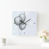 Zwart-witte ballonnen vierkante muurklok vierkante klok (Huis)