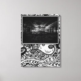 Zwart-witte balzaal canvas afdruk