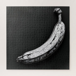 Zwart-Witte Banaan Legpuzzel