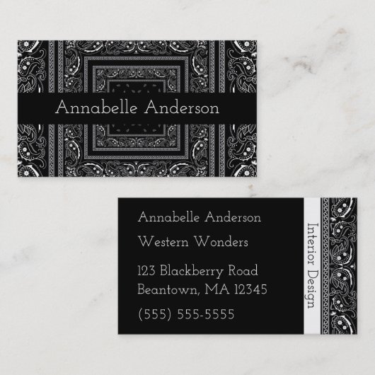 Zwart-witte banaan personaliseren visitekaartje (Voorkant / Achterkant)