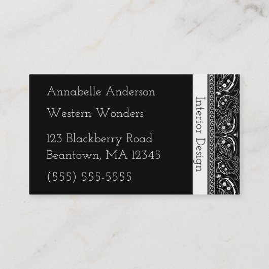 Zwart-witte banaan personaliseren visitekaartje (Achterkant)