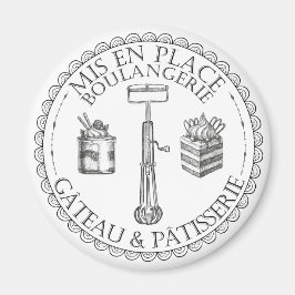 Zwart-witte  bankbakkerij magneet