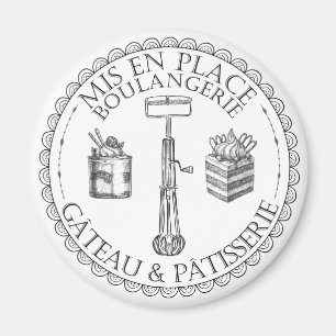 Zwart-witte  bankbakkerij magneet