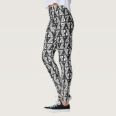Zwart-witte baren en Stippen Leggings (Links)
