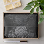 Zwart Witte Barokke Bloemendecoupeerwerk Tissuepapier (Geschenk)