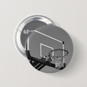 Zwart-witte Basketball-hoop Ronde Button 5,7 Cm (Voorkant /achterkant)