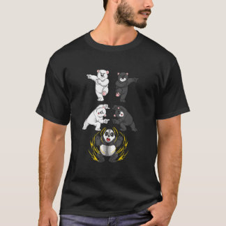 Zwart-Witte Beer in Panda Fusie T-shirt