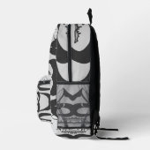 Zwart-witte berg minimalistisch diagonaal pad bedrukte rugzak (Rechts)