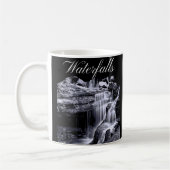 Zwart-witte bergwatervallen koffiemok (Links)