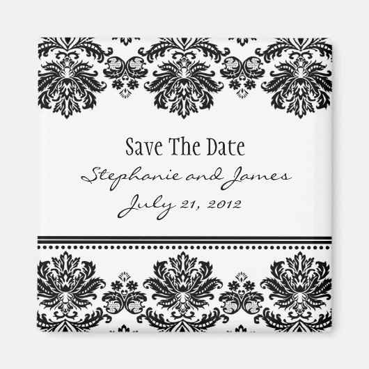 Zwart-witte beschadiging Opslaan Datum Magneet (Voorkant)