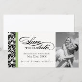 Zwart-witte beschadiging Opslaan Datum Save The Date (Voorkant / Achterkant)