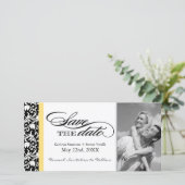 Zwart-witte beschadiging Opslaan Datum Save The Date (Staand voorkant)