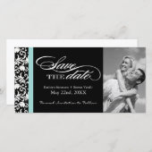 Zwart-witte beschadiging Opslaan Datum Save The Date (Voorkant / Achterkant)