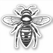 zwart-witte bij vinyl sticker (Voorkant)