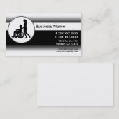 Zwart witte bijlevende visitekaartjes (Voorkant / Achterkant)