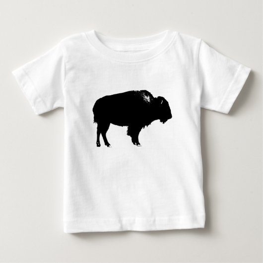 Zwart-witte bizon buffalo Silhouette Pop Art (Voorkant)