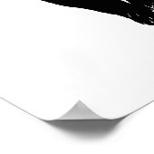 Zwart-witte bizon buffalo Silhouette Pop Art Poster (Hoek)