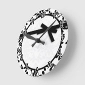Zwart-witte blaasbalkklok ronde klok (Hoek)