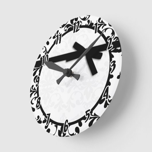 Zwart-witte blaasbalkklok ronde klok (Hoek)