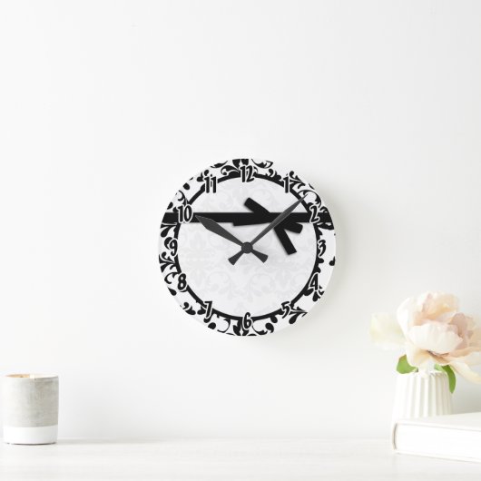 Zwart-witte blaasbalkklok ronde klok (Huis)