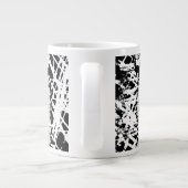 Zwart-witte blauwe ogen tijger grote koffiekop (Achterkant)