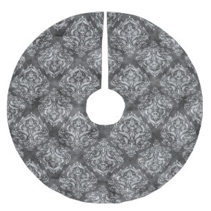 Zwart & Witte Bloei - Kerstboom Kleed Rok