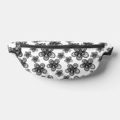 Zwart-witte bloem 2-zijdige print Fanny-Pack Heuptasje (Liggend)