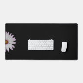 Zwart-witte bloem gepersonaliseerd bureaumat (Keyboard & Muis)