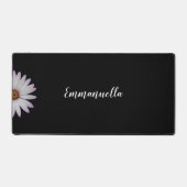 Zwart-witte bloem gepersonaliseerd bureaumat (Voorkant)