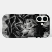 Zwart-witte bloemblaadjes Case-Mate iPhone case (Achterkant (horizontaal))