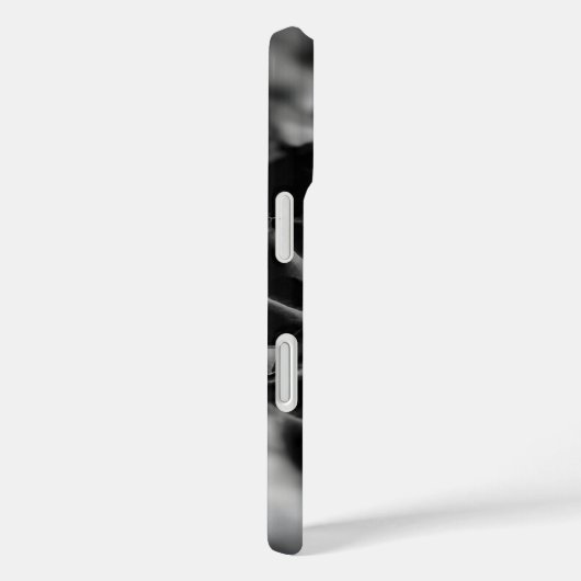 Zwart-witte bloemblaadjes Case-Mate iPhone case (Achterkant / Rechts)