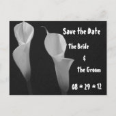 Zwart-witte bloemen Briefkaart (Voorkant)