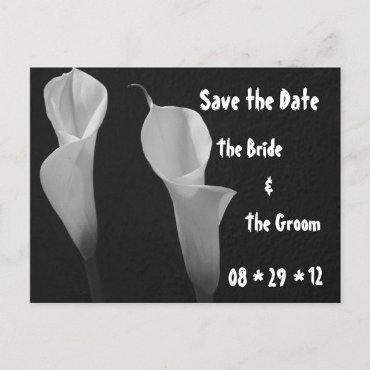 Zwart-witte bloemen Briefkaart (Voorkant)