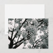Zwart-witte bloemen briefkaart (Voorkant / Achterkant)