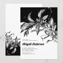 Zwart-witte bloemen bruiloft bruidsfeest