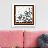 Zwart Witte Bloemen Canvas Afdruk (Insitu (Woonkamer))