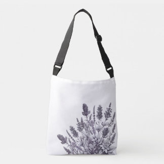 Zwart-witte Bloemen Crossbody Tas