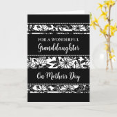 Zwart-witte bloemen kleindochter in de wet kaart (Gele Bloem)