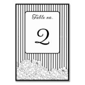 Zwart-witte bloemen op strepen kaart (Achterkant)