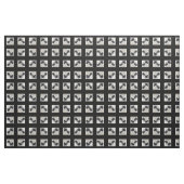 Zwart-witte bloemen stof (Yard (91,4 cm))