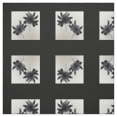 Zwart-witte bloemen stof (Swatch)
