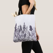 Zwart-witte Bloemen Tote Bag (Dichtbij)