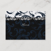 Zwart-witte bloemen - visitekaartje (Achterkant)