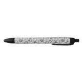 Zwart Witte Bloemen Zwarte Inkt Pen (Bodem)