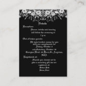 Zwart-witte bloemendaissyrand informatiekaartje (Voorkant)